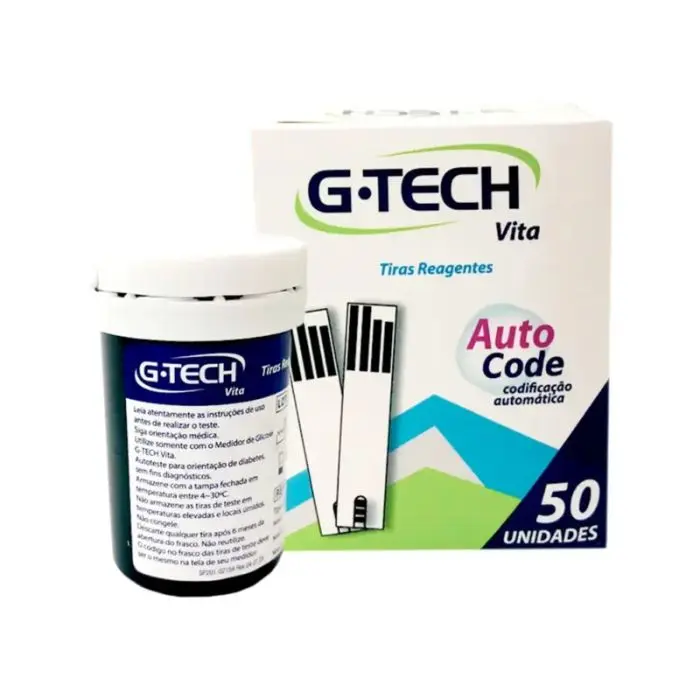 Tiras Reagentes para medição de Glicose G-Tech Vita